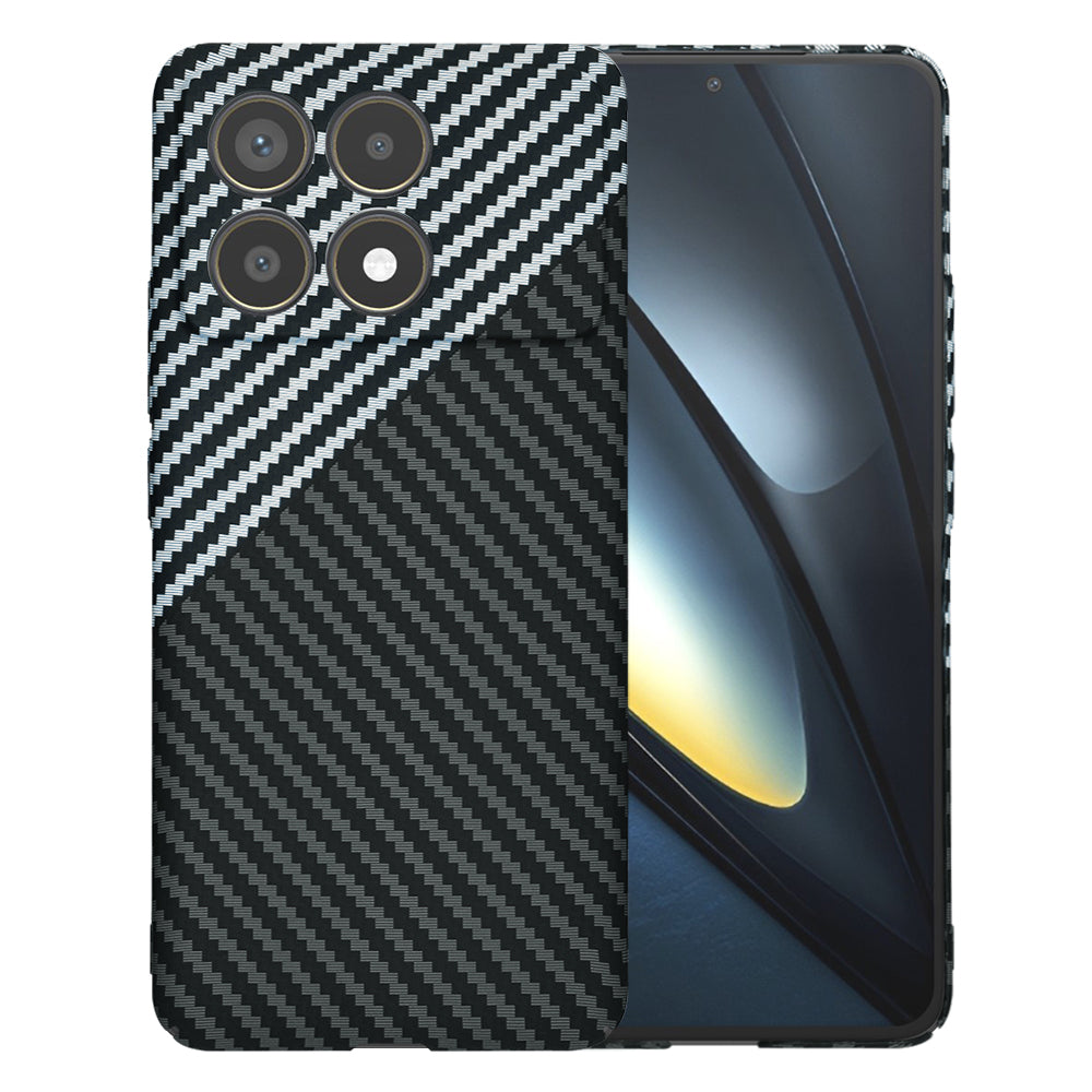 Ovitek za Xiaomi Poco F6 Pro, Techsuit, Carbonite FiberShell, Črno Siva