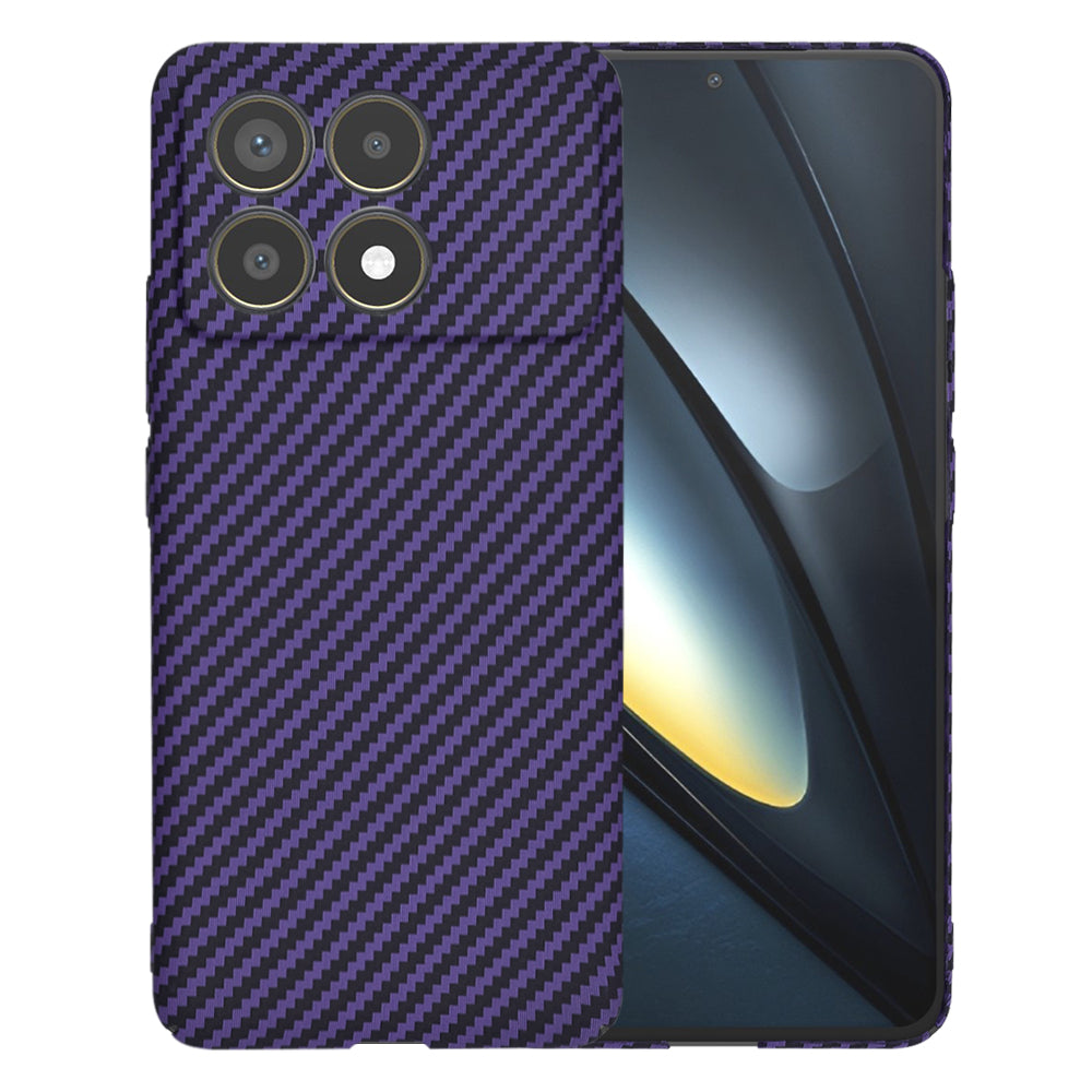 Ovitek za Xiaomi Poco F6 Pro, Techsuit, Carbonite FiberShell, Vijoličen