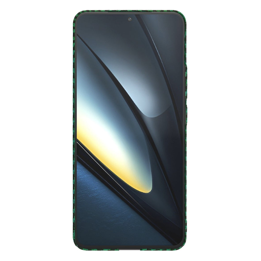 Ovitek za Xiaomi Poco F6 Pro, Techsuit, Carbonite FiberShell, Zelen