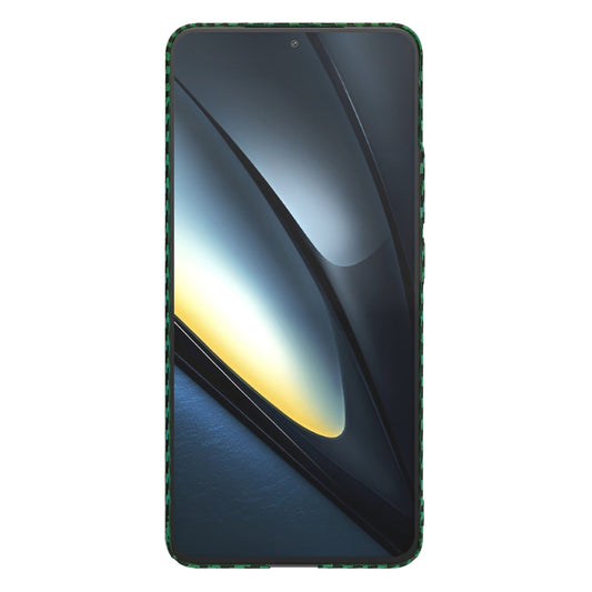 Ovitek za Xiaomi Poco F6 Pro, Techsuit, Carbonite FiberShell, Zelen