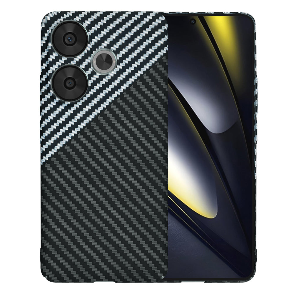 Ovitek za Xiaomi Poco F6, Techsuit, Carbonite FiberShell, Črno Siva