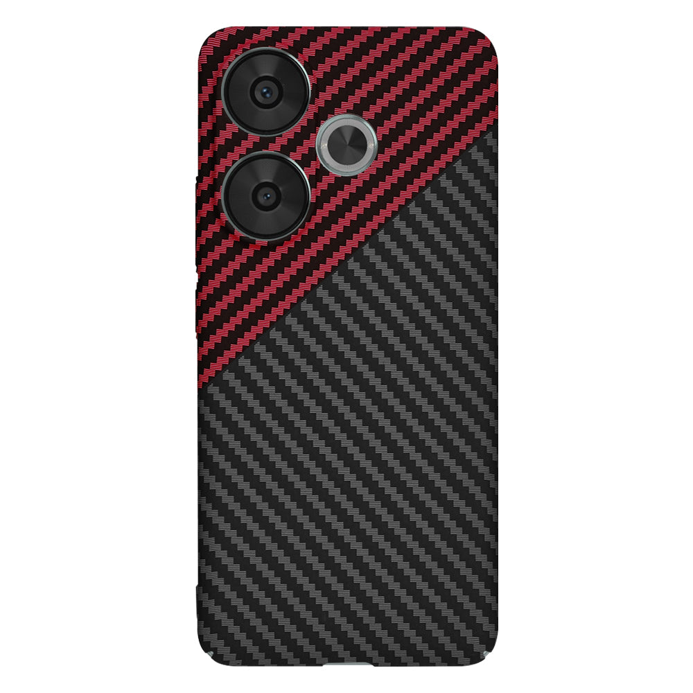 Ovitek za Xiaomi Poco F6, Techsuit, Carbonite FiberShell, Črno Rdeč