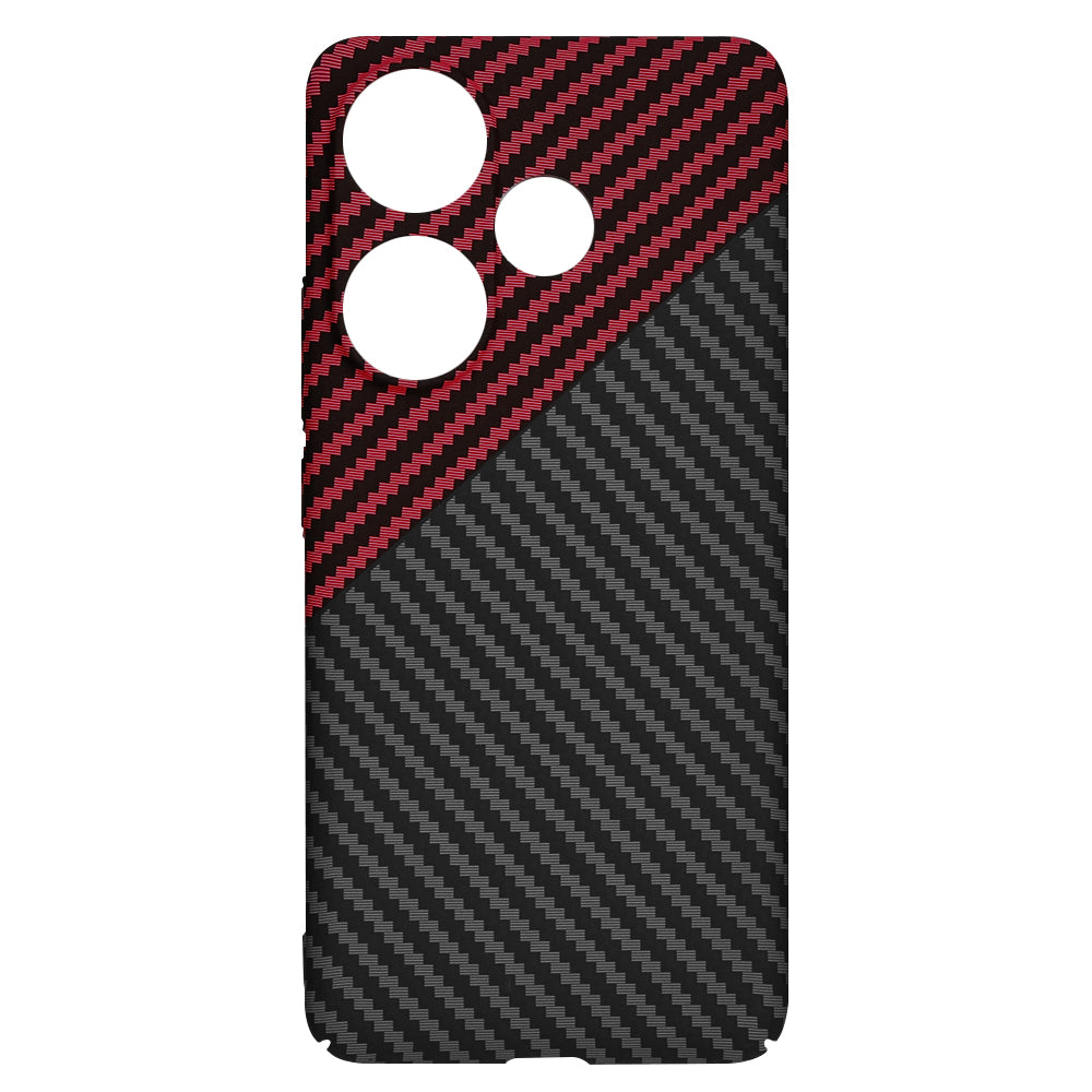 Ovitek za Xiaomi Poco F6, Techsuit, Carbonite FiberShell, Črno Rdeč