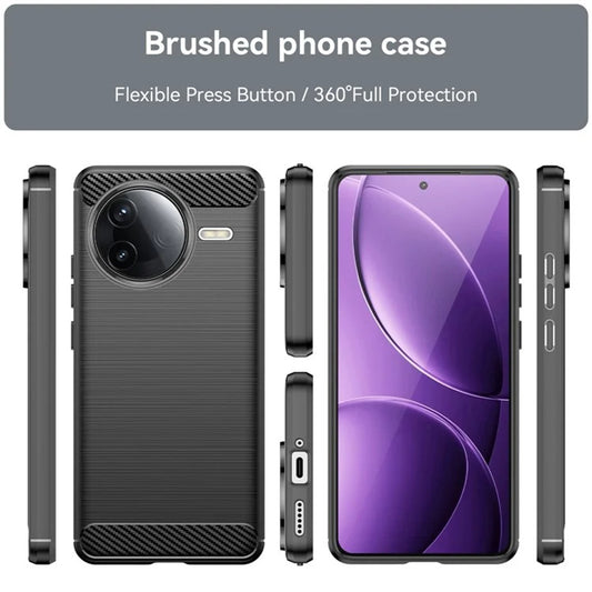 Ovitek za Xiaomi Poco F7 Pro, Techsuit, Karbon, Črn