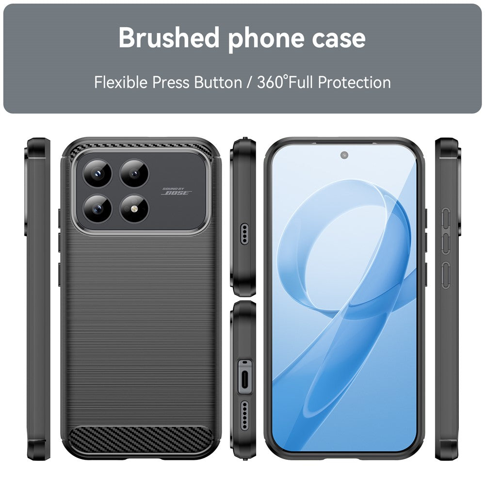 Ovitek za Xiaomi Poco F8 Pro, Techsuit, Carbon, Črn