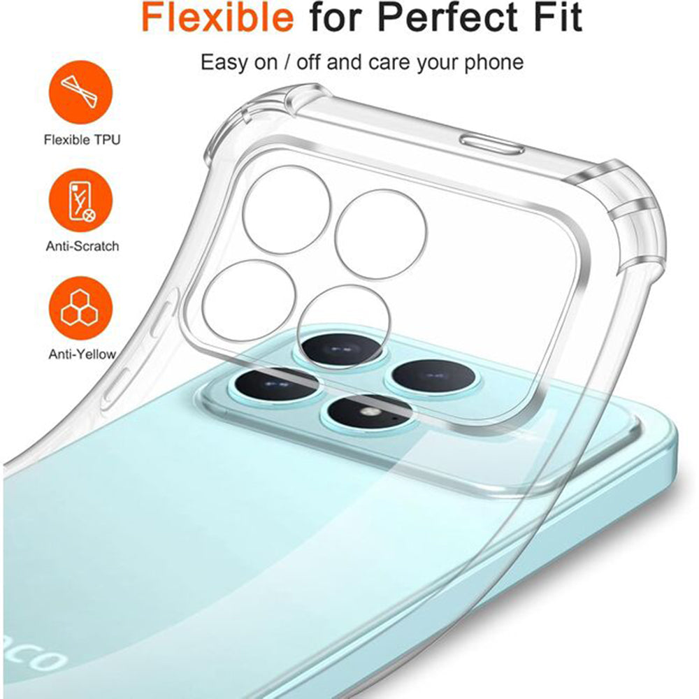 Ovitek za Xiaomi Poco F8 Pro, Techsuit, Shockproof Clear, Prozoren