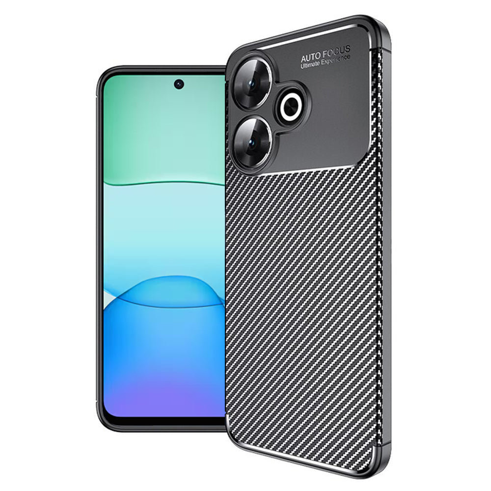 Ovitek za Xiaomi Poco M6 4G / Redmi 13, Techsuit, CarbonFiber, Črn