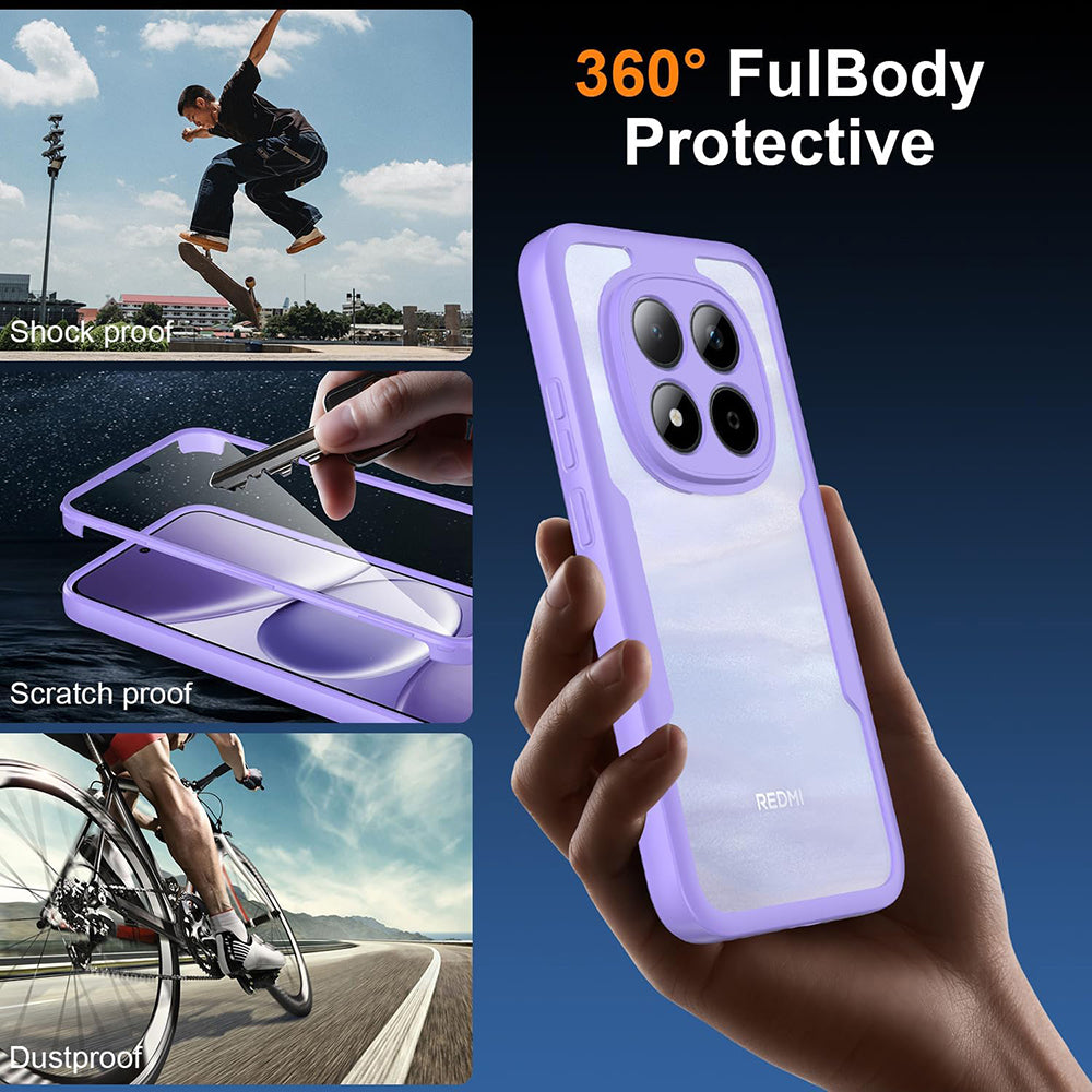 Ovitek za Xiaomi Poco M8 Pro / Redmi Note 15 Pro+ 5G, Techsuit, ColorVerse 360, Vijolična