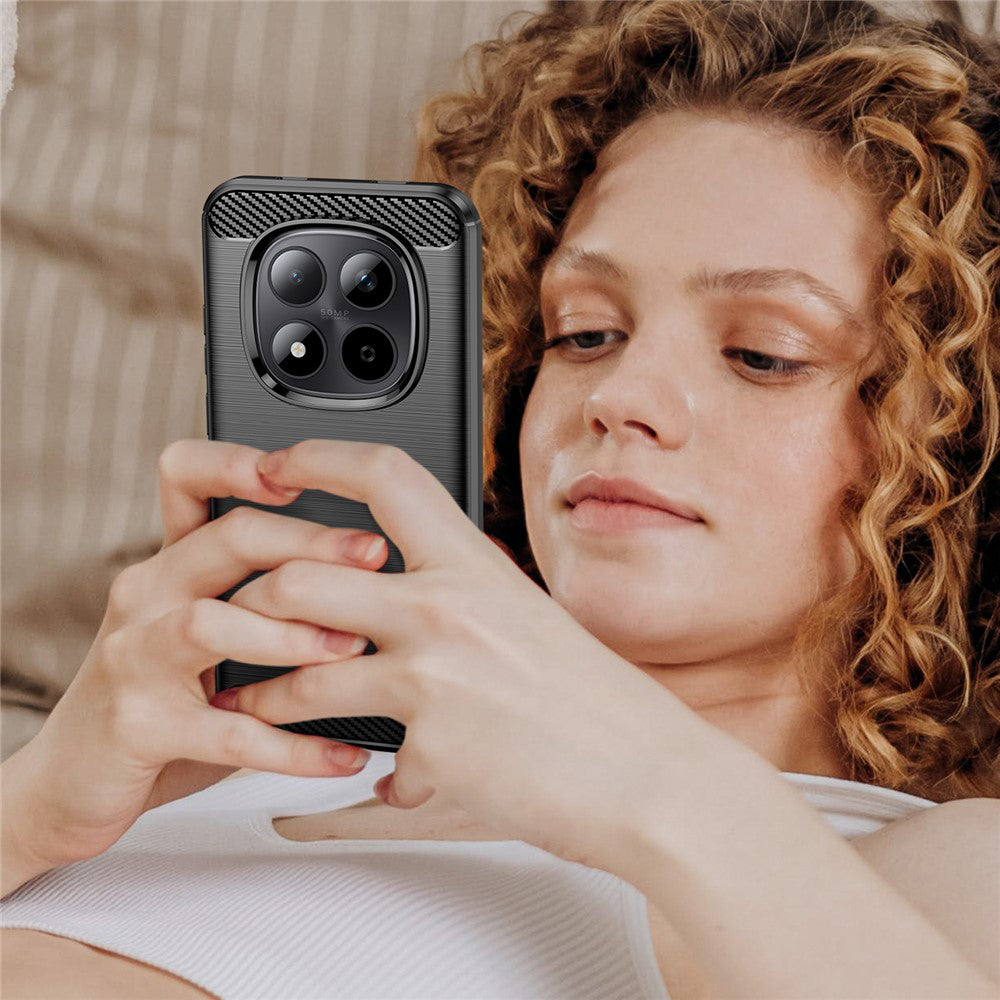 Ovitek za Xiaomi Poco M8 / Redmi Note 15 5G / Note 15 4G, Techsuit, Carbon, Črn