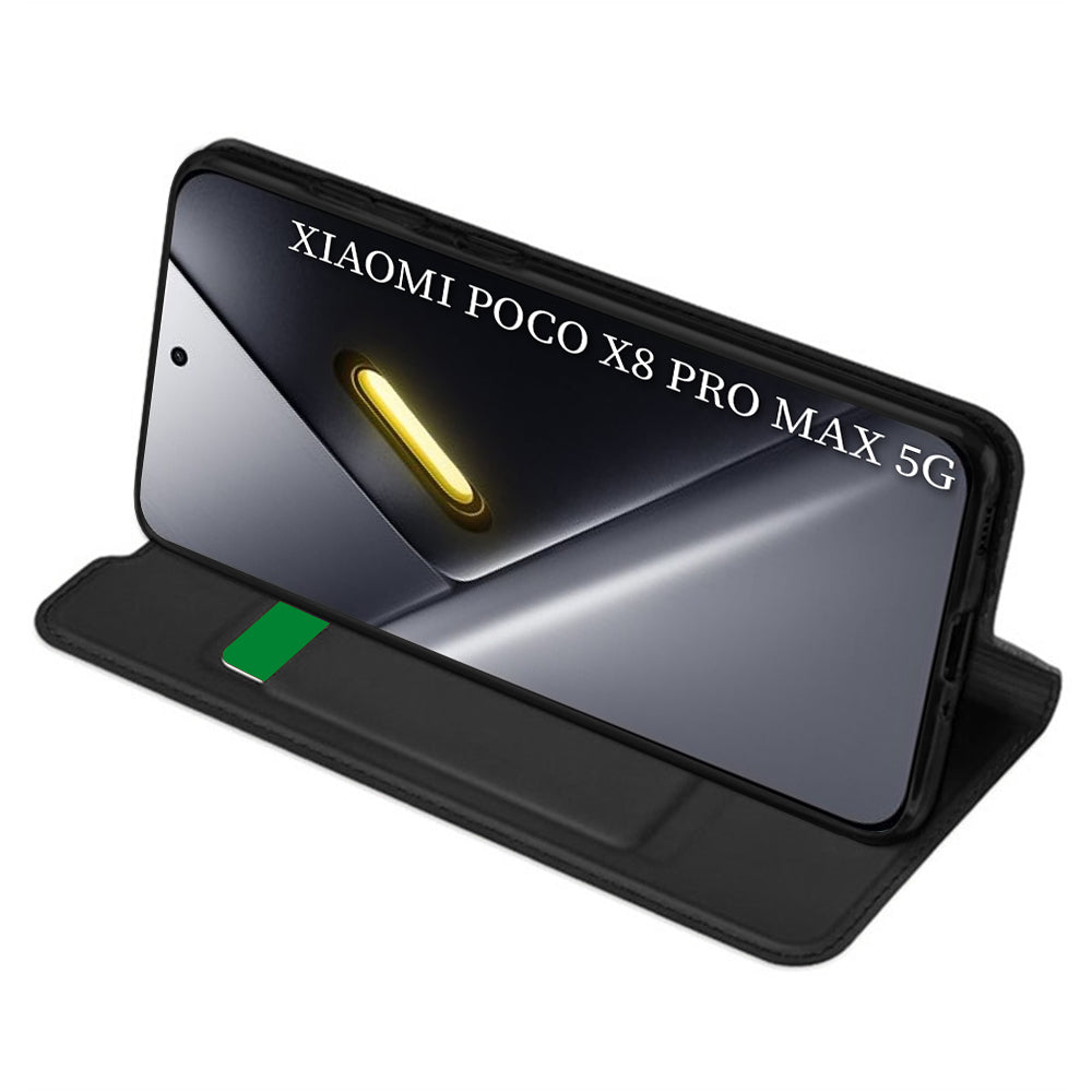 Ovitek za Xiaomi Poco X8 Pro Max, Techsuit, Magskin Book, črn