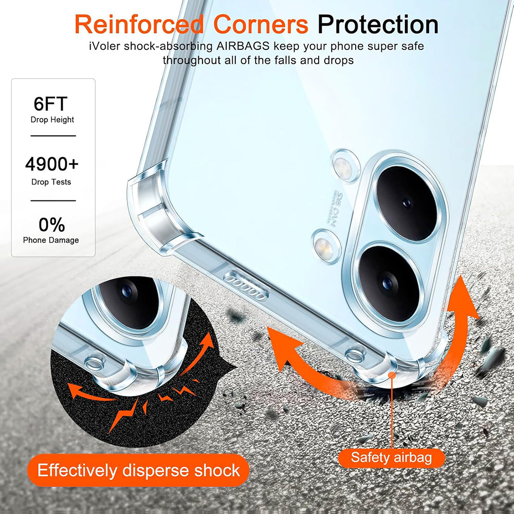 Ovitek za Xiaomi Poco X8 Pro Max, Techsuit, Shockproof Clear, Prozoren