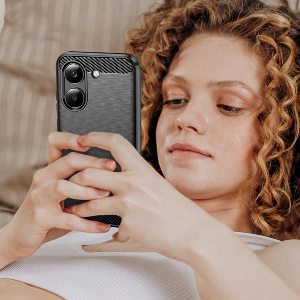 Ovitek za Xiaomi Poco X8 Pro, Techsuit, Carbon, Črn