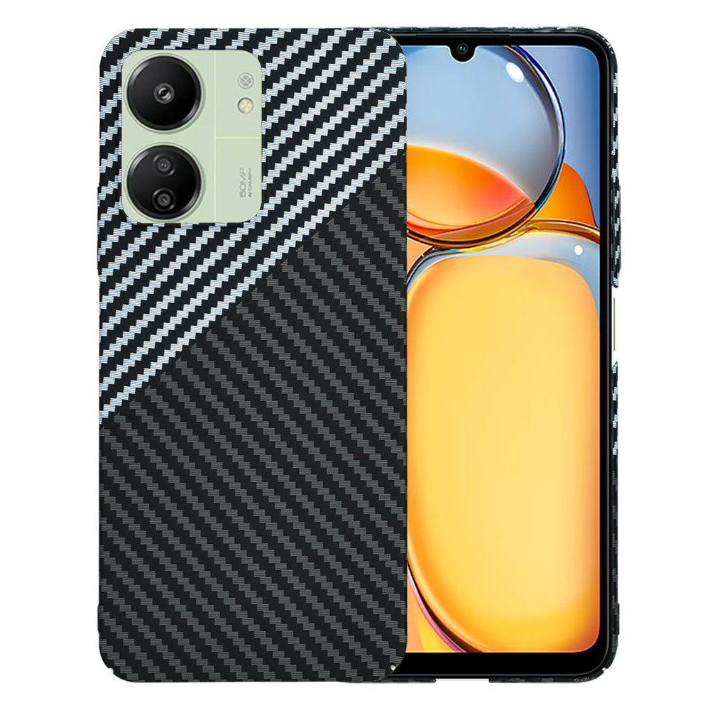Ovitek za Xiaomi Redmi 13C 5G / 13C / Poco C65, Techsuit, Carbonite FiberShell, Črno Siva