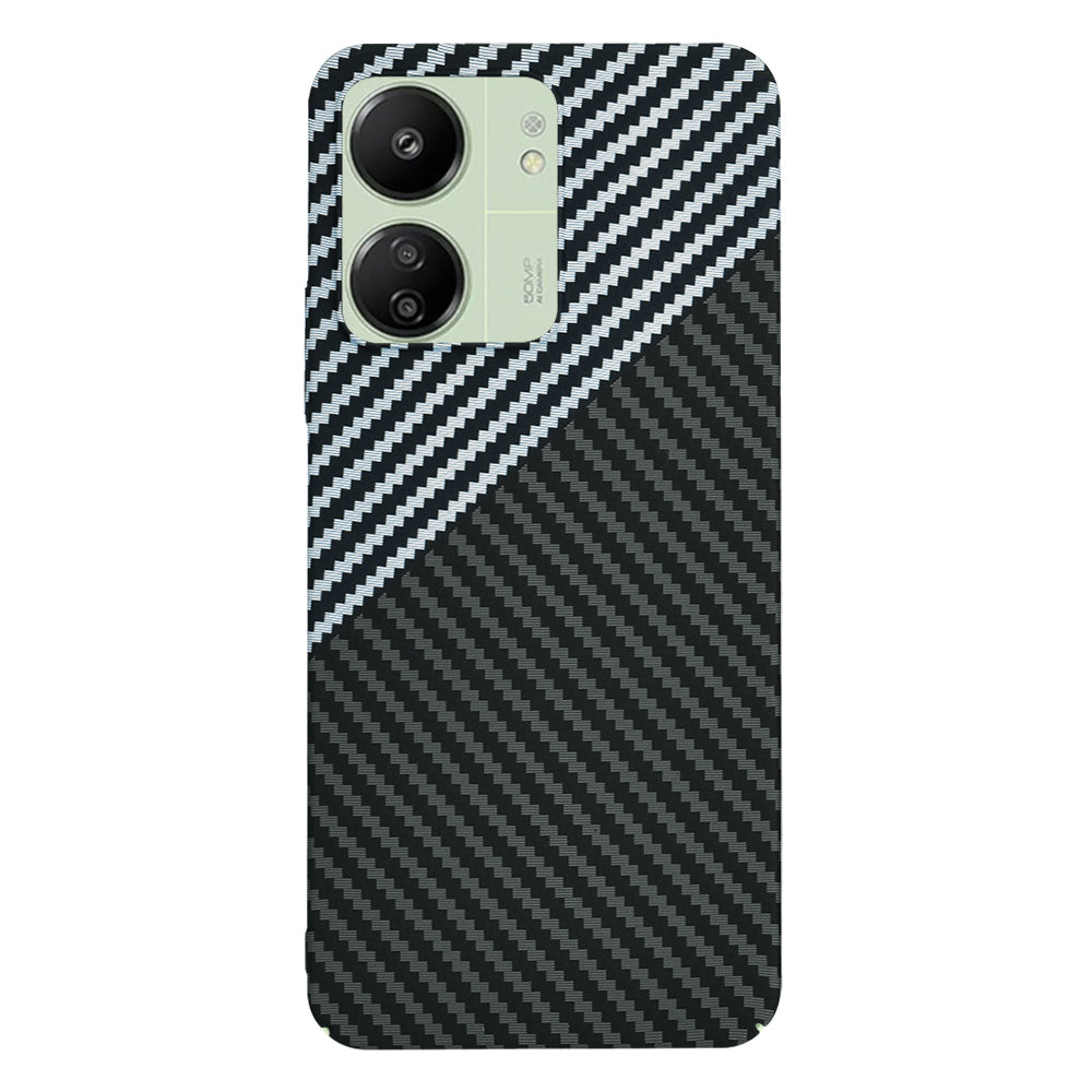 Ovitek za Xiaomi Redmi 13C 5G / 13C / Poco C65, Techsuit, Carbonite FiberShell, Črno Siva