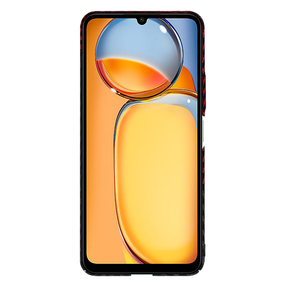 Ovitek za Xiaomi Redmi 13C 5G / 13C / Poco C65, Techsuit, Carbonite FiberShell, Črno Rdeč