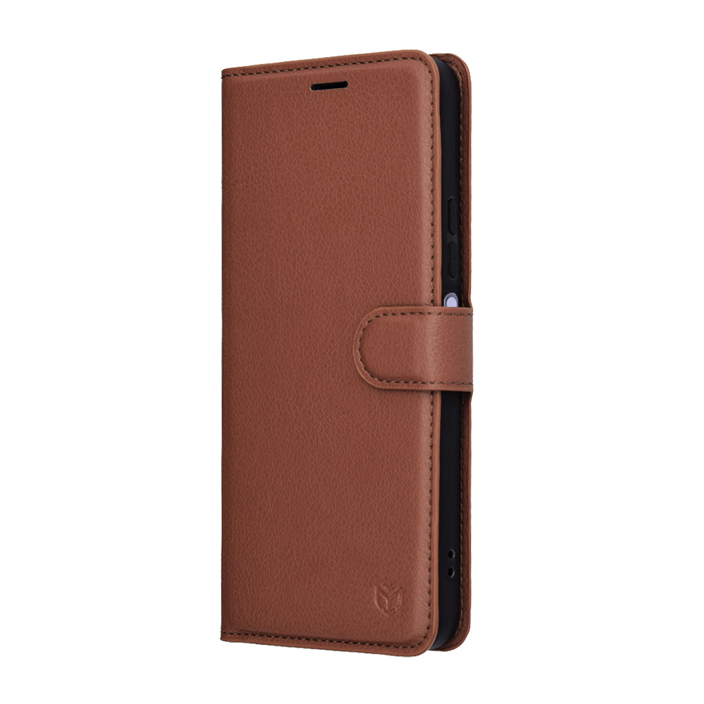 Ovitek za Xiaomi Redmi 15 5G / 15 4G, Techsuit, Leather Folio, rjava