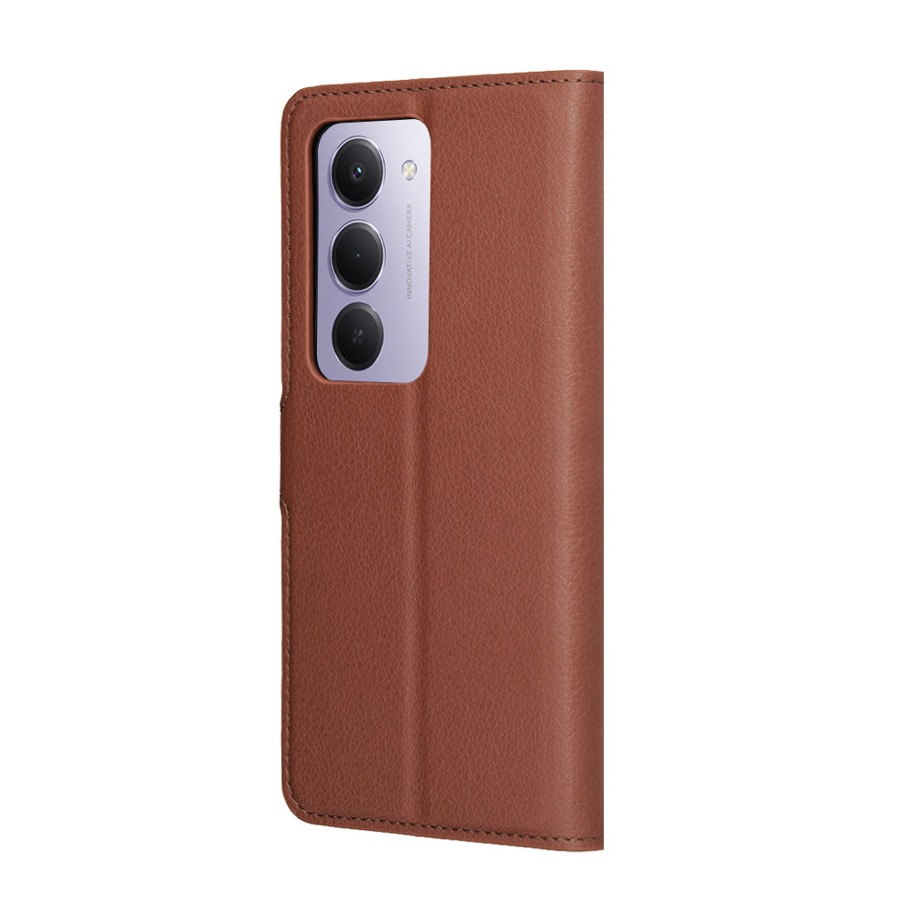 Ovitek za Xiaomi Redmi 15 5G / 15 4G, Techsuit, Leather Folio, rjava