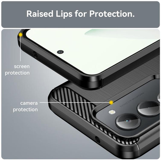 Ovitek za Xiaomi Redmi 15 5G / 15 4G, Techsuit, Karbon, Črn