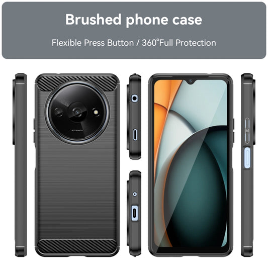 Ovitek za Xiaomi Redmi A3x / A3, Techsuit, Karbon, Črn