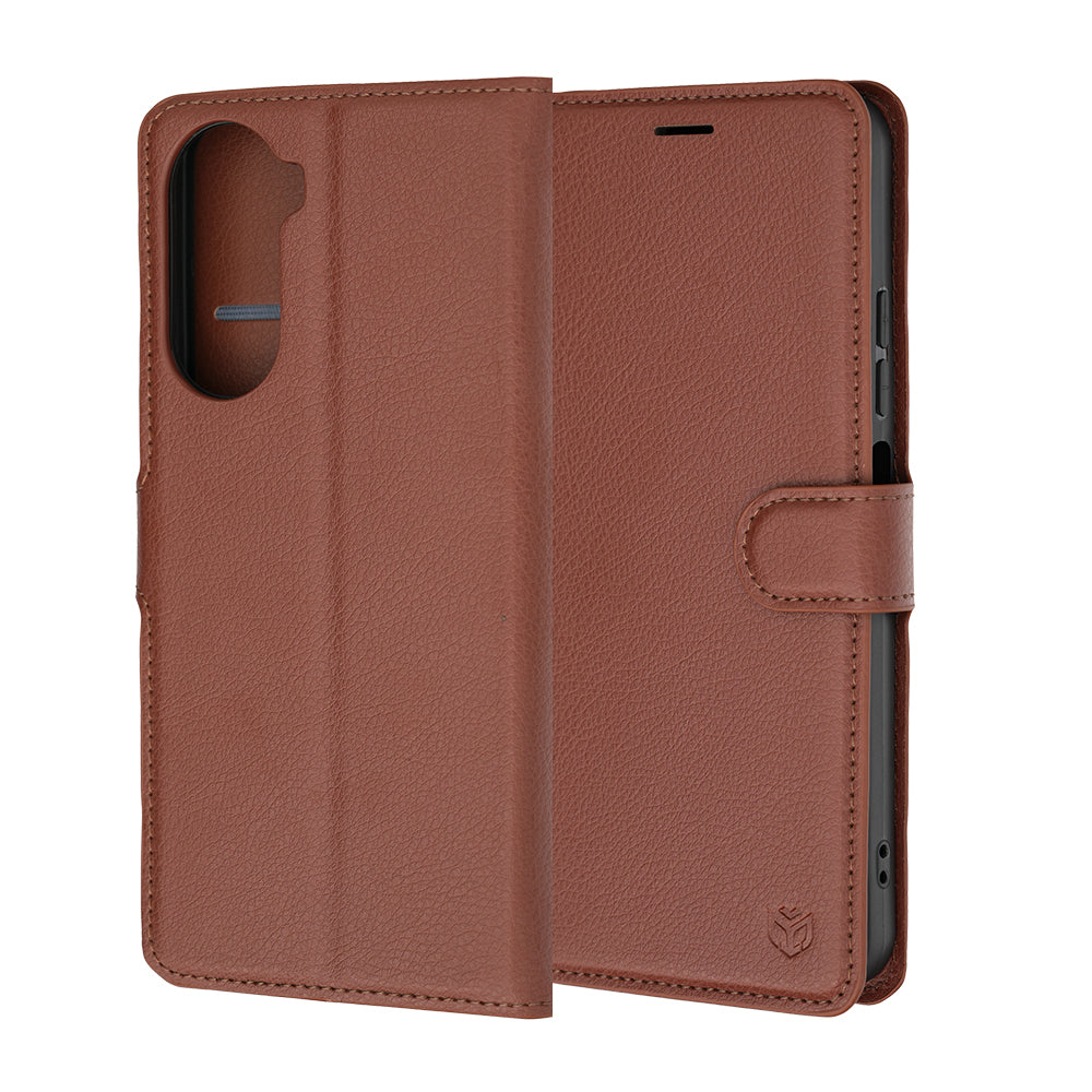 Ovitek za Xiaomi Redmi A7 Pro 4G, Techsuit, usnjeni folio, rjav