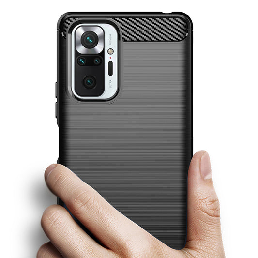Ovitek za Xiaomi Redmi Note 10 Pro Max / Note 10 Pro, Techsuit, Karbon, Črn