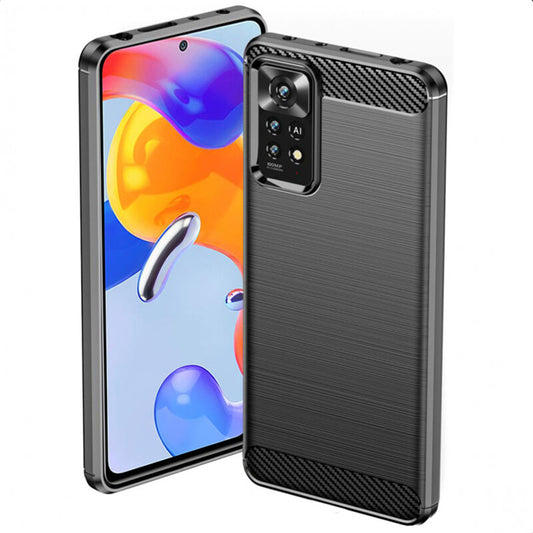 Ovitek za Xiaomi Redmi Note 12 Pro 4G / Note 11 Pro 5G / Note 11 Pro, Techsuit, Karbon, Črn