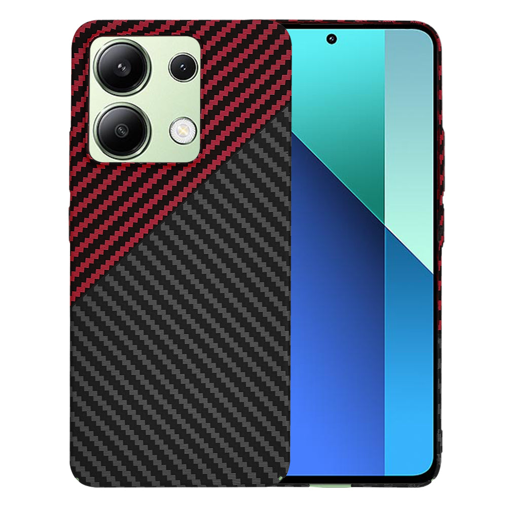 Ovitek za Xiaomi Redmi Note 13 4G, Techsuit, Carbonite FiberShell, Črno Rdeč