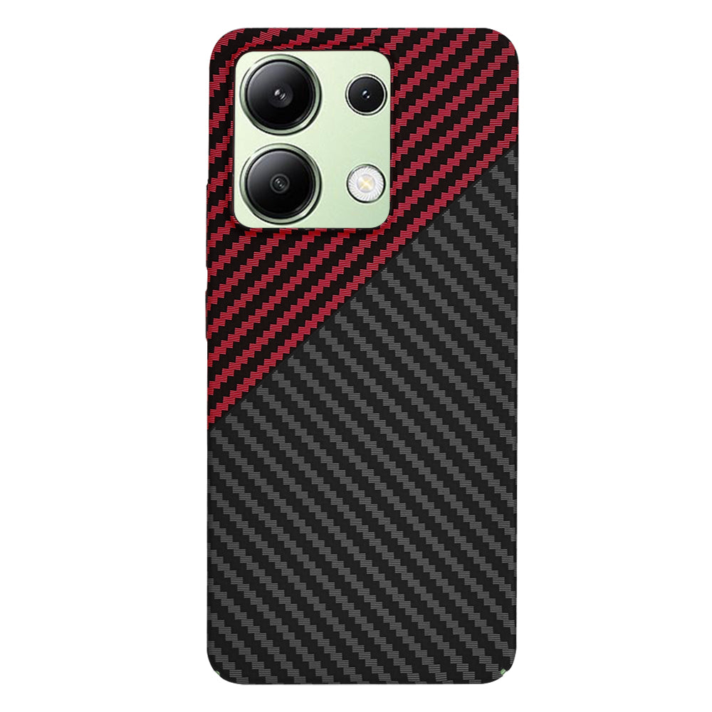 Ovitek za Xiaomi Redmi Note 13 4G, Techsuit, Carbonite FiberShell, Črno Rdeč