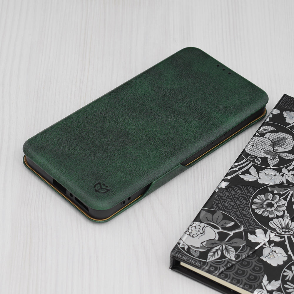 Ovitek za Xiaomi Redmi Note 13 4G, Techsuit, Safe Wallet Plus, Zeleno