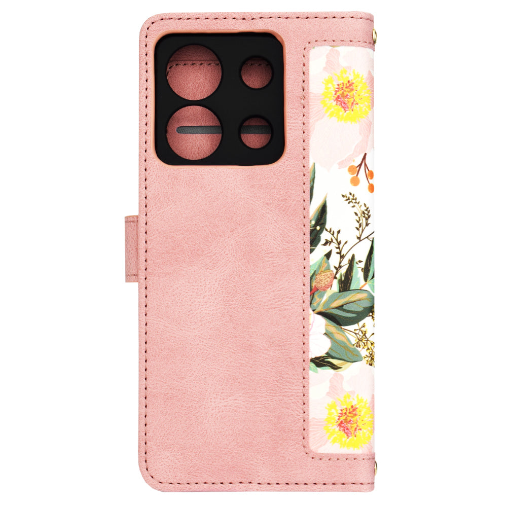 Ovitek za Xiaomi Redmi Note 13 5G, Techsuit, FlipCraft, roza