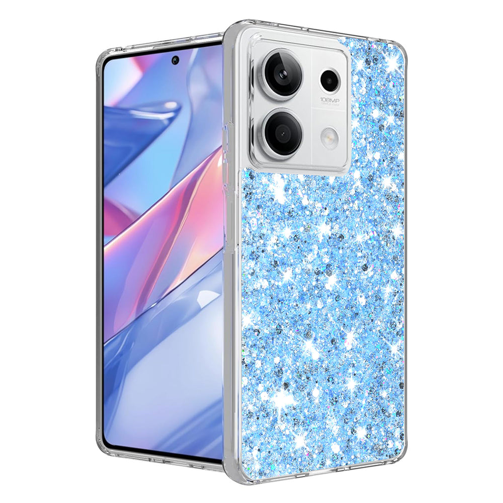 Ovitek za Xiaomi Redmi Note 13 5G, Techsuit, Bleščeči bleščice, Modra