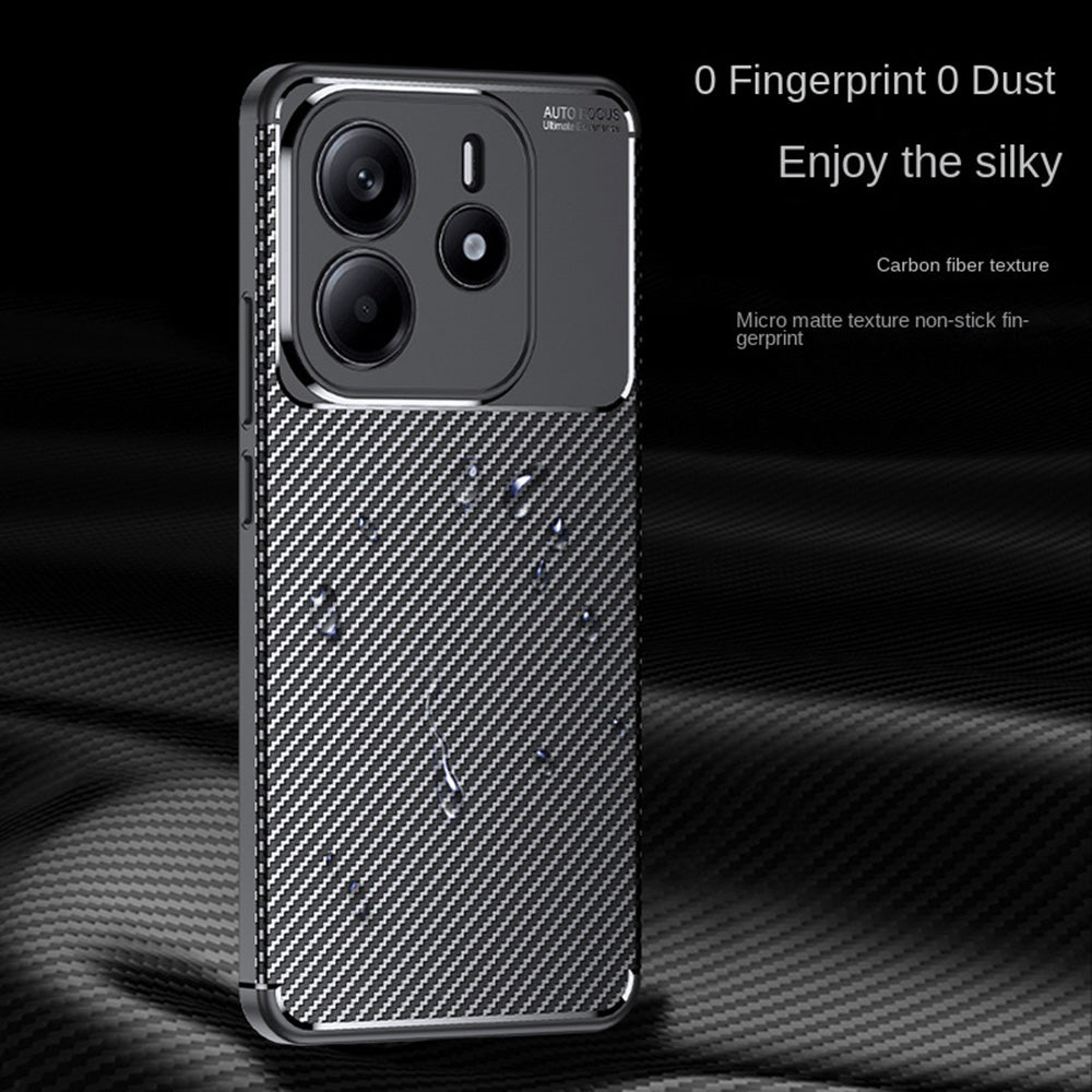 Ovitek za Xiaomi Redmi Note 14 4G (Regional), Techsuit, CarbonFiber, Črn