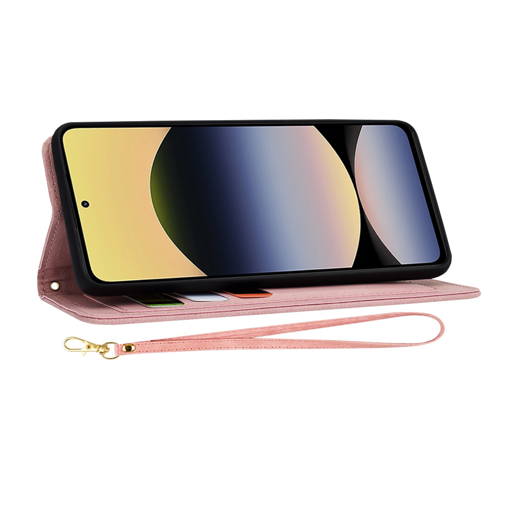 Ovitek za Xiaomi Redmi Note 14 5G, Techsuit, FlipCraft, roza