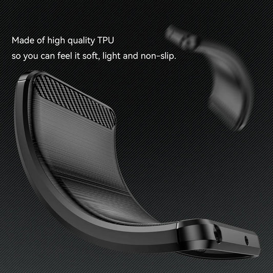 Ovitek za Xiaomi Redmi Note 14 Pro 4G, Techsuit, Karbon, Črn