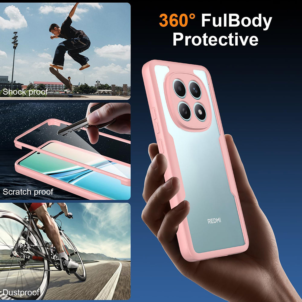 Ovitek za Xiaomi Redmi Note 15 4G, Techsuit, ColorVerse 360, Roza