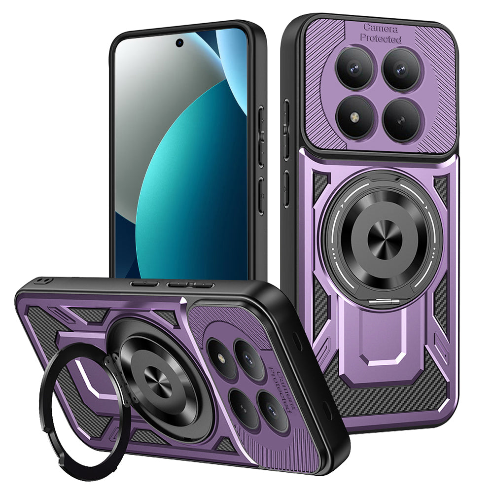 Ovitek za Xiaomi Redmi Note 15 Pro 4G, Techsuit, RuggedCam, Vijoličen