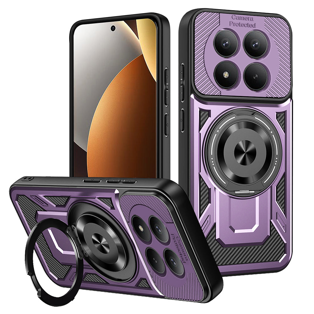 Ovitek za Xiaomi Redmi Note 15 Pro 5G, Techsuit, RuggedCam, Vijolična