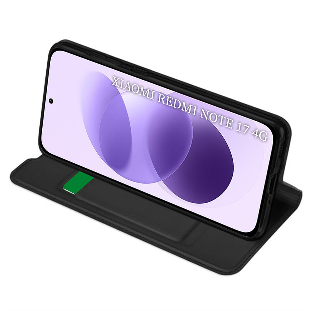 Etui za Xiaomi Redmi Note 17 4G / Note 17 5G, Techsuit, Magskin Book, črno