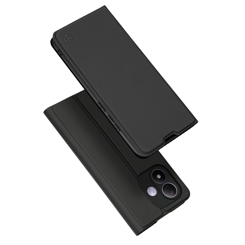 Etui za Xiaomi Redmi Note 17 4G / Note 17 5G, Techsuit, Magskin Book, črno