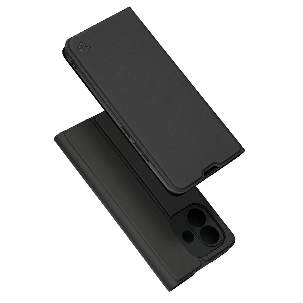 Etui za Xiaomi Redmi Note 17 4G / Note 17 5G, Techsuit, Magskin Book, črno