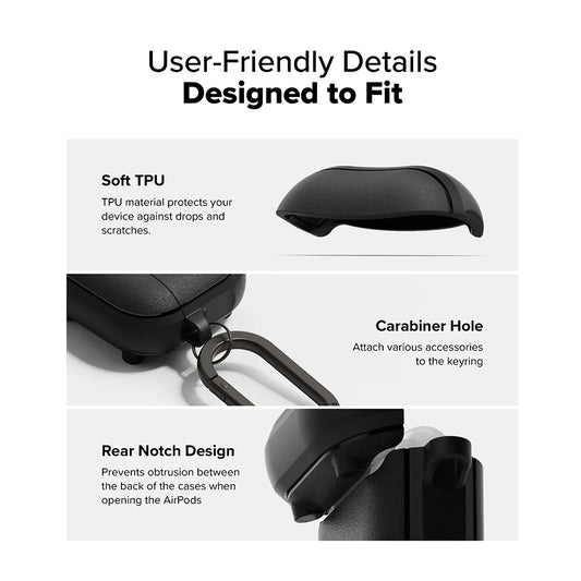 Magnetni ovitek Ringke Onyx za Apple AirPods 4, siva