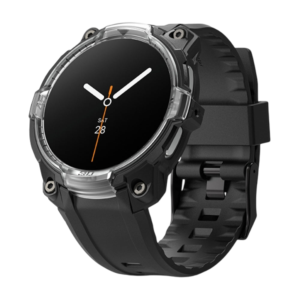 Ovitek Ringke Rugged Gear za Samsung Galaxy Watch8 Classic, Prozorno črn