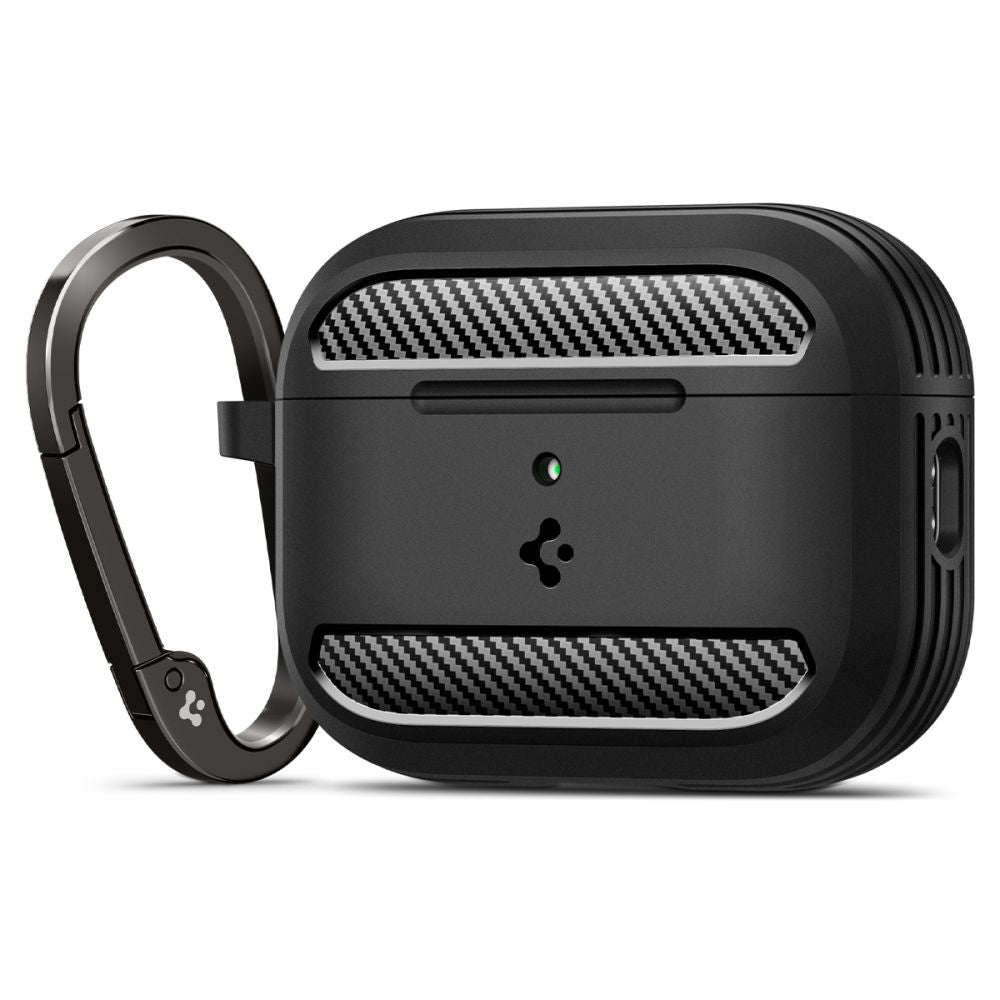 Ovitek Spigen Rugged Armor za Apple AirPods Pro 3, Mat Črn ACS09822