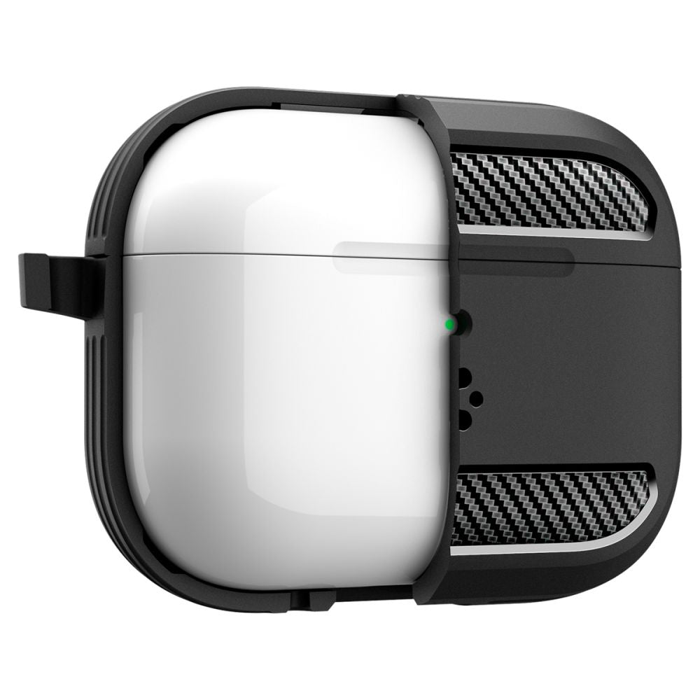 Ovitek Spigen Rugged Armor za Apple AirPods Pro 3, Mat Črn ACS09822