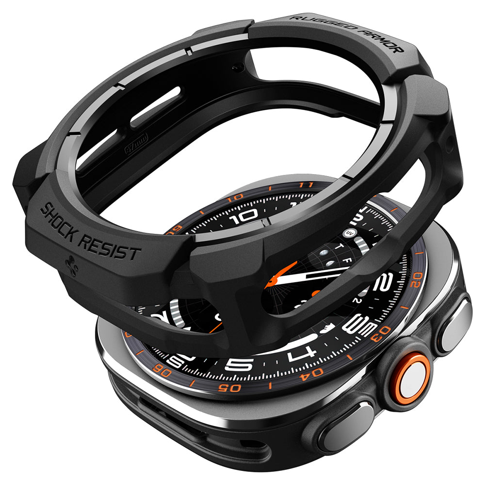 Ovitek Spigen Rugged Armor za Samsung Galaxy Watch Ultra2, mat črn ACS11611