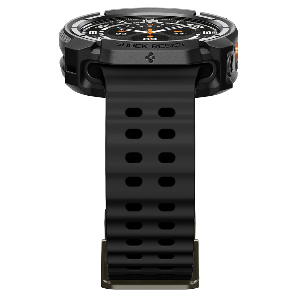 Ovitek Spigen Rugged Armor za Samsung Galaxy Watch Ultra2, mat črn ACS11611