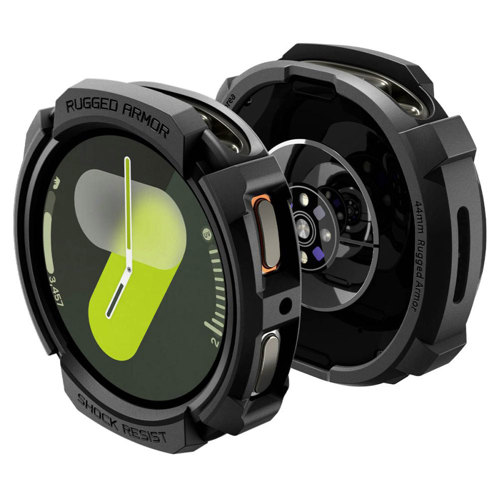 Ovitek Spigen Rugged Armor za Samsung Galaxy Watch8 44mm, mat črn ACS10006