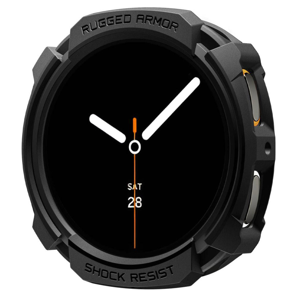 Ovitek Spigen Rugged Armor za Samsung Galaxy Watch8 44mm, mat črn ACS10006