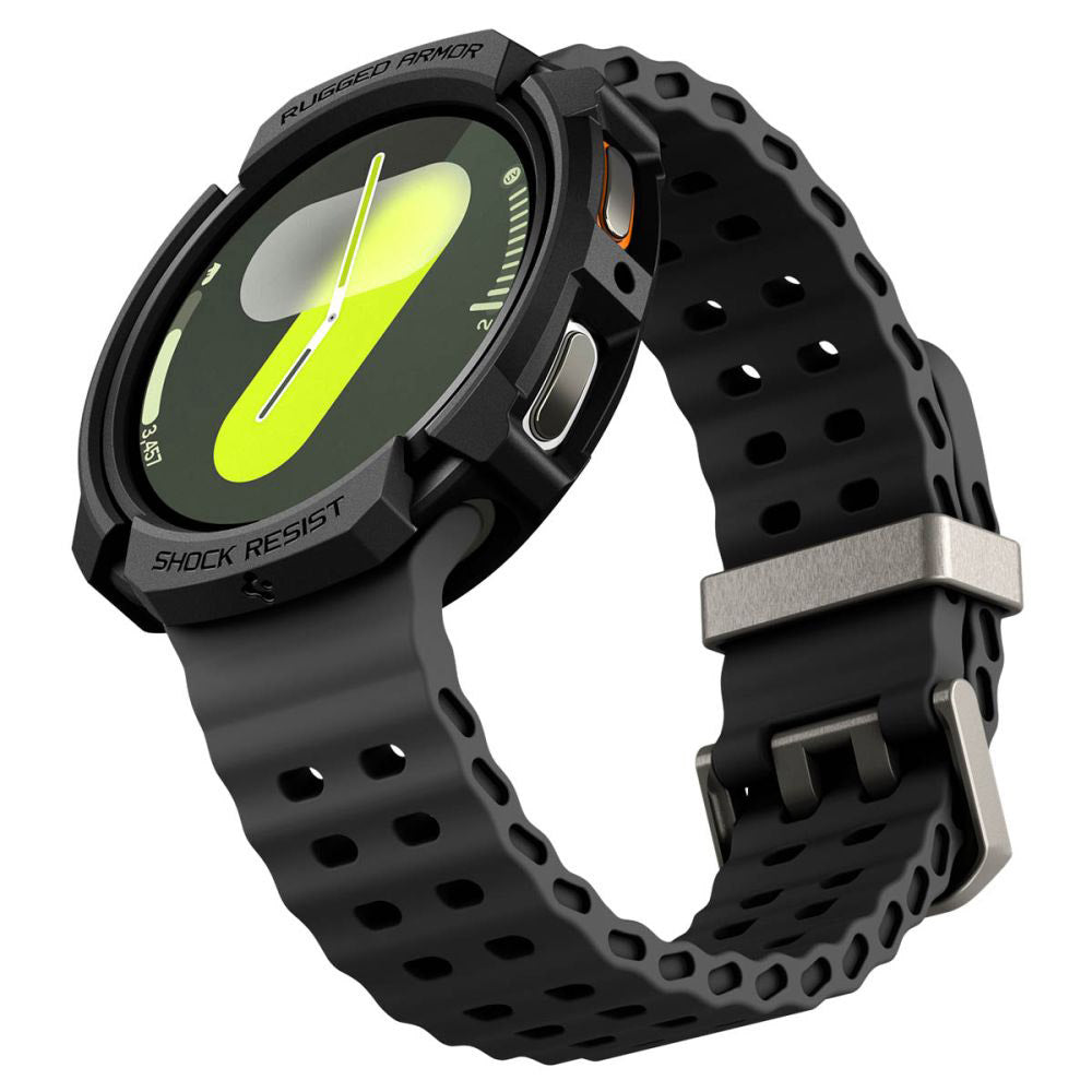 Ovitek Spigen Rugged Armor za Samsung Galaxy Watch8 44mm, mat črn ACS10006