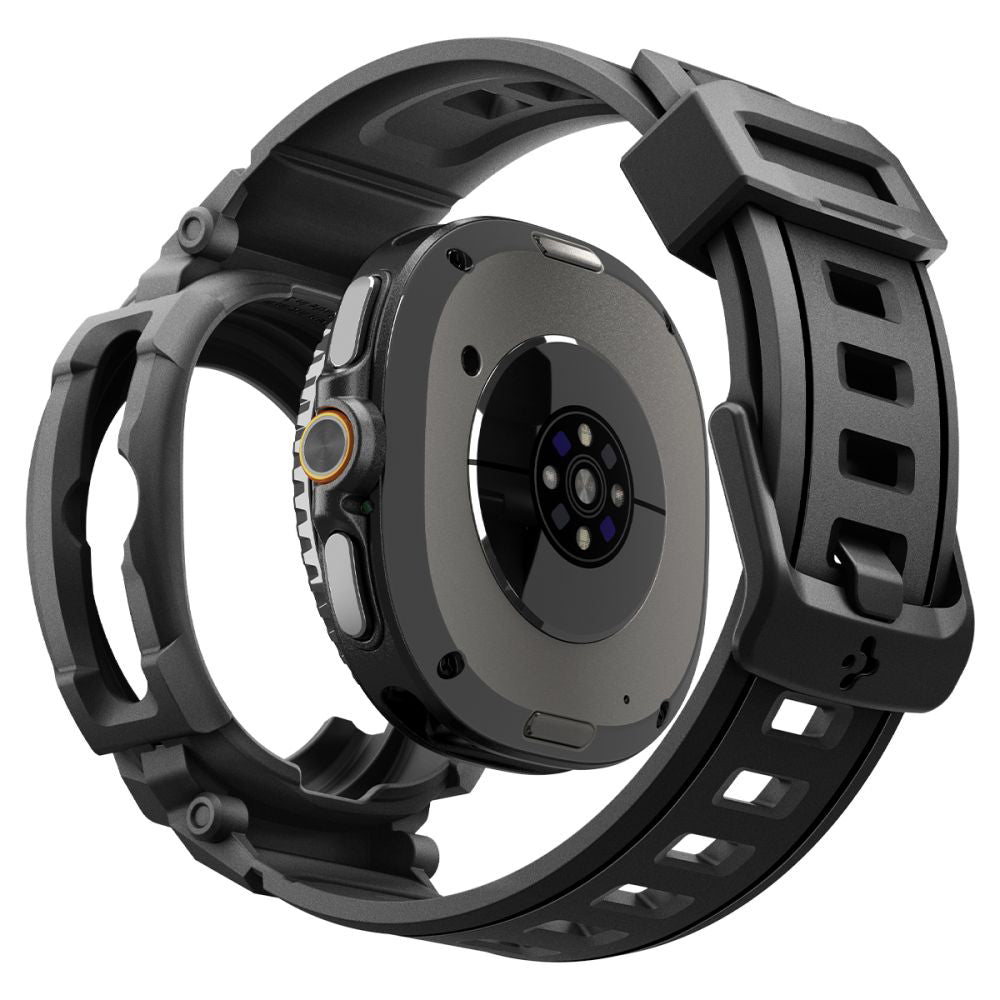 Ovitek Spigen Rugged Armor Pro za Samsung Galaxy Watch8 Classic, Mat Črn ACS10013